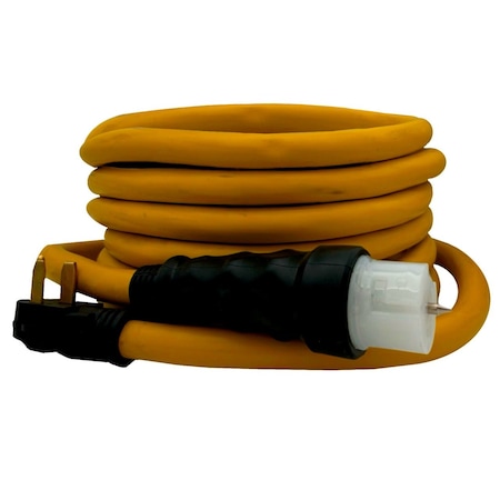 Connecticut Electric Cold Weather Extension Cord, 6 AWG, Indoor/Outdoor, 1 Outlets, SS2-50R, Black/Yellow, Nylon, 14-50P HEPC5025
